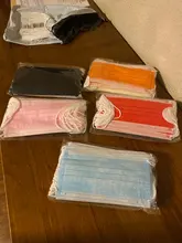 Mascarilla Facial desechable de 3 capas para adultos, Anti-polvo máscara Facial, Anti-Niebla, no tejida, mixta, 9 colores, 10/50/100 Uds.