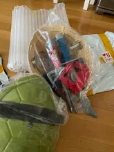 Película de Anime de dibujos animados Ninjas de juguete figura de acción de las tortugas armadura armas Leo Raph Mikey DonFigure Cosplay Shell accesorios para el regalo de los niños