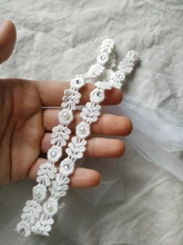 Diadema de encaje con flores y perlas para niñas, cinta de pelo adorno de cabeza, accesorios para el cabello de bebé, regalos de Navidad, 1 Uds., 2020