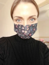 Mascarilla desechable con estampado de flores, máscara facial transpirable multiusos, protección múltiple, 10 Uds.