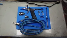 PISTOLA DE PULVERIZACIÓN de doble acción, juego de aerógrafo de gatillo con puntas, 3 tazas, modelo de PISTOLA DE PULVERIZACIÓN, cepillo de aire para herramienta de uñas, tatuaje, arte, 0,2/0,3/0,5mm