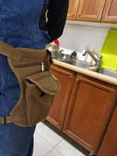 Puimentiua-Bolsa de cintura baja Unisex, bolso de pierna, cinturón para bicicleta y motocicleta, cinturón de dinero, paquete negro de trabajo