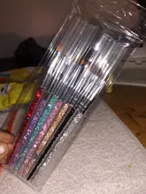 Juego de pinceles para manicura profesional, pinceles para pintura acrílica de diamantes de imitación, Kit de esmalte de Gel UV, gradiente de forro de uñas