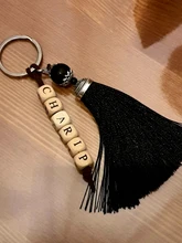 Llavero personalizado con nombre de madera, regalo de Navidad, etiqueta de regalo Favour, hecho a mano, 1 unidad