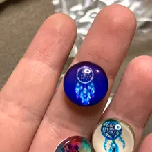 De moda de BeautyDream catcher10pcs 12mm/18mm/20mm/25mm redondo de vidrio foto de vidrio cabochon demo plana haciendo conclusiones ZB0485
