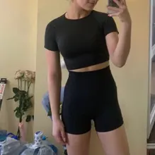 Conjunto de Yoga sin costuras para mujer, chándal deportivo de manga larga con logotipo personalizado, ropa deportiva para gimnasio y fitness, traje de Leggings de verano