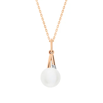 Gold pendant with cubic zirconia and pearls cultured sunlight sample 585
Gold pendant with cubic zirconia and pearls cultured sunlight sample 585