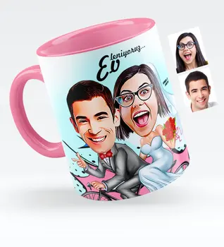 Personalized Maried Caricature Of Pink Mug cup-3
Personalized Maried Caricature Of Pink Mug cup-3