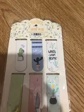 6 unids/set lindo Oreo de gato marcadores magnéticos libros marcador de página estudiante papelería: artículos de oficina