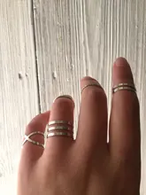 Conjunto de anillos minimalistas de plata y oro para mujer, sortija de nudillo con cristal geométrico Punk, joyería para dedos 2019