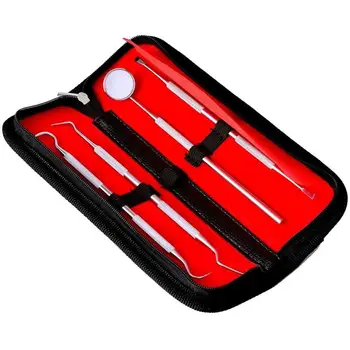 4-Piece Set Stainless Steel Dentist Tool Set Calculus Removal Tool Dental Tools Mouth Mirror Probe Oral Care
4-Piece Set Stainless Steel Dentist Tool Set Calculus Removal Tool Dental Tools Mouth Mirror Probe Oral Care