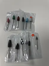 HYTOOS 6 unids/set del clavo de silicona brocas 3/32 Rotary Burr manicura Bits accesorios de taladro Dental y pedicura herramientas de pulido