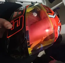 10 colores oro iridio de la motocicleta completa máscara visera estuche para gafas para SHOEI X14 X-14 Z7 CWR-1 NXR RF-1200 X-espíritu 3 máscara visera