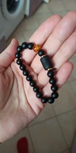 Abalorios de piedra negra de 8mm para Hombre y mujer, pulsera de constelación de 12 pares, pulsera Masculina, joyería para Hombre
