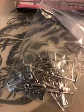 10 piezas de amuletos de Rifle de asalto 45x16mm colgante de fabricación antigua, bronce tibetano Vintage, collar de pulsera DIY