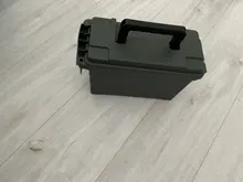 Caja de plástico para munición caja de almacenamiento estilo militar, ligera, de alta resistencia, accesorio para munición, caja de almacenamiento táctica, caja de balas