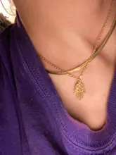 MAGNÍFICO CUENTO Mano de Hamsa Del Encanto Collar Colgante para Las Mujeres de Los Hombres de Steampunk Joyería Colar Gargantilla de Plata de Oro de Acero Inoxidable Hip Hop