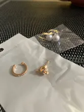 ZYZQ-pendientes de aro con flor de cristal estilo retro geométrico para mujer, aretes con Clip de estrella Color dorada, Clip no perforado, joyería aros para mujer