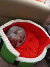 1pc Cute Kennel House Warm Cotton Watermelon Modeling Dog Bed Mat Sofa Pet Cat Bed