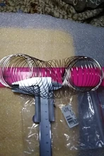 Memoria de alambre brazaletes de cuentas de acero componentes redondo color plata 5,5 cm(2 1/8 ) Dia, 50 Loops