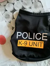 Traje de policía para Cosplay de perros y gatos, chaleco elástico negro, camiseta de cachorro, accesorios, ropa, disfraces