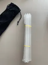 Borosilicato alto vaso pajillas de pajita reutilizable para batidos cócteles Bar accesorios pajitas con cepillos