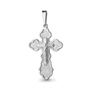 Aquamarine Orthodox cross without inserts, 925 sterling silver 
Aquamarine Orthodox cross without inserts, 925 sterling silver