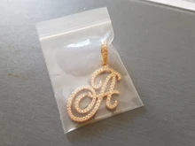 D & Z-collar con letras A-Z y circonita cúbica Iced Out, abalorio de Color dorado y plateado, estilo Hip Hop, Colgante para Nombre