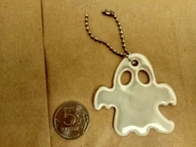 Llavero reflectante suave para fantasma de Halloween, accesorios de alta visibilidad