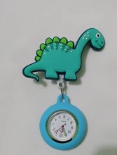 Carrete retráctil para insignia, relojes de cuarzo con bolsillo colgante, colorido, dinosaurio, enfermera, médico, Hospital, regalo
