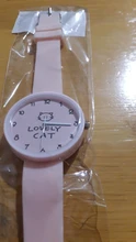 Reloj de cuarzo con dibujos animados para niños y niñas, pulsera de silicona de Color caramelo para estudiantes, reloj de moda para gato