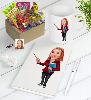 Personalized Women 'S Teacher Caricature Of Nostalgic Lezzetler Notebook Pen Mug Seti-3
Personalized Women 'S Teacher Caricature Of Nostalgic Lezzetler Notebook Pen Mug Seti-3