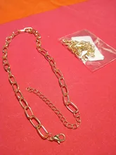 Collar de cadena gruesa steampunk para hombre y mujer, gargantilla punk con cierre, colgante, collares con estilo dorado grueso