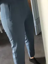 Za-pantalones de talle alto para mujer, pantalón de oficina a la moda, color Beige, elegante, con botones y cremallera, informales, color rosa, primavera 2021