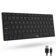 Rapoo E6080 Rechargeable Multi-Device Bluetooth Keyboard Ultra-Slim 5.6mm Aluminum Alloy Base Keyboard Support up to 3 Devices
Rapoo E6080 Rechargeable Multi-Device Bluetooth Keyboard Ultra-Slim 5.6mm Aluminum Alloy Base Keyboard Support up to 3 Devices