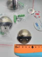 Tope de puerta magnético de goma de acero inoxidable, soportes de puerta ocultos con pegatina antiperforación, topes de puerta sin clavos montados en el suelo