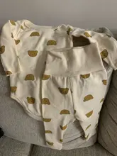 Body de manga larga para bebés recién nacidos, ropa con impresión de caricatura de oso, conjunto de ropa informal, trajes de 2 piezas, primavera y otoño