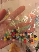 LOFCA 50 unids/lote de 9mm de tinte de corbata suelta mordedor cuentas bebé mordedor juguete de masticar libre de BPA calidad alimentaria DIY fabricación de joyería collar