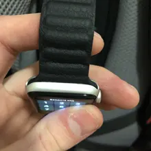 Correa de cuero para Apple watch, correa de 44mm, 40mm, 38mm, 42mm, 1:1, Original, con lazo magnético, iWatch seires 5 4 SE 6