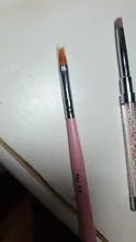 1 pincel para degradar el color de las uñas, con doble punta de esponja y mango con diamantes de imitación, accesorio apto para el degradado del esmalte de uñas artísticas