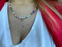 YWZIXLN-Cadena de cuentas coloridas para mujer, collar Vintage bohemio con borlas y estrellas, joyería para mujer, accesorios elegantes N096