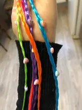 Bandas de goma de estilo coreano para niños, trenzas multicolores, cintas elásticas para el pelo, accesorios bonitos para el pelo, 1 ud.