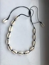 Caliente Concha Collar de conchas marinas de la joyería de las mujeres de verano de playa Concha gargantilla bohemio cuerda Cowrie collares de abalorios Collar hecho a mano de la mujer