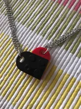 Collar con colgante de ladrillos con corazón de amor para hombre, mujer, niña y niño, regalo de cumpleaños, joyería, piezas de Lego, Uds.