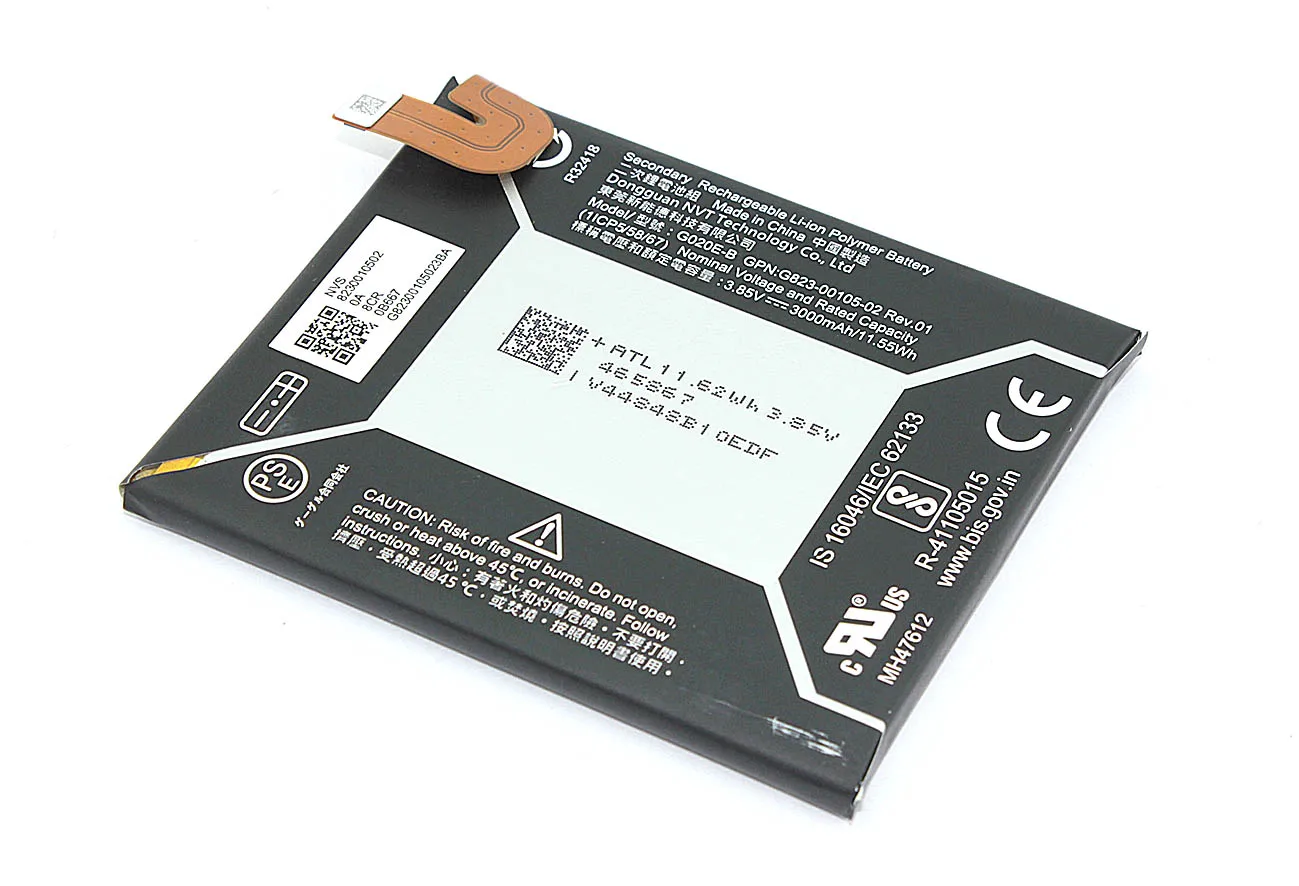 Аккумуляторная батарея для Google Pixel 3A (G020E-B) 3.85V 3000mAh Li-Pol |