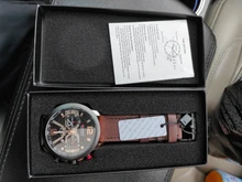 CURREN-Reloj deportivo para hombre, pulsera de cuero, deportivos, de piel militar, esfera de segundos/minutos, masculino