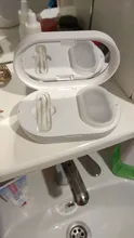 Máquina de limpieza por ultrasonidos de lentes de contacto Eraclean 56000Hz, limpiador recargable portátil lavable con vibración de alta frecuencia
