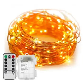 5/10M Remote Control Light String Waterproof Battery Box 8 Function Modes for Home Festival Party Decor Copper Wire Lamp String
5/10M Remote Control Light String Waterproof Battery Box 8 Function Modes for Home Festival Party Decor Copper Wire Lamp String