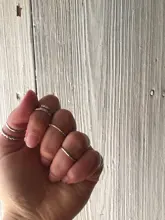 Conjunto de anillos minimalistas de plata y oro para mujer, sortija de nudillo con cristal geométrico Punk, joyería para dedos 2019