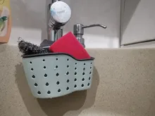 Useful Suction Cup Sink Shelf Soap Sponge Drain Rack Kitchen Sucker Storage Tool